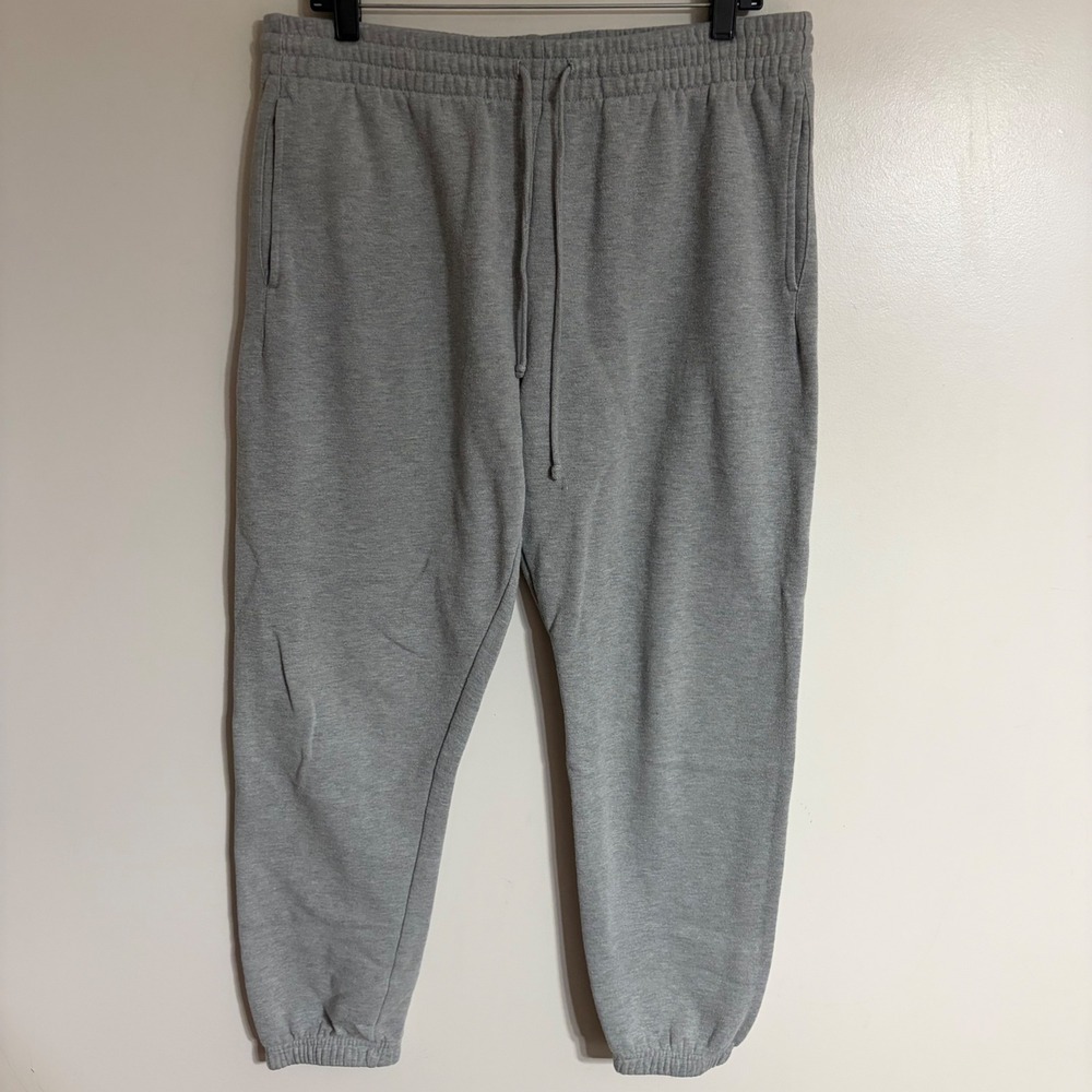 PacSun Mens Jogger Sweatpants Heather Gray Fleece Lined Size Large